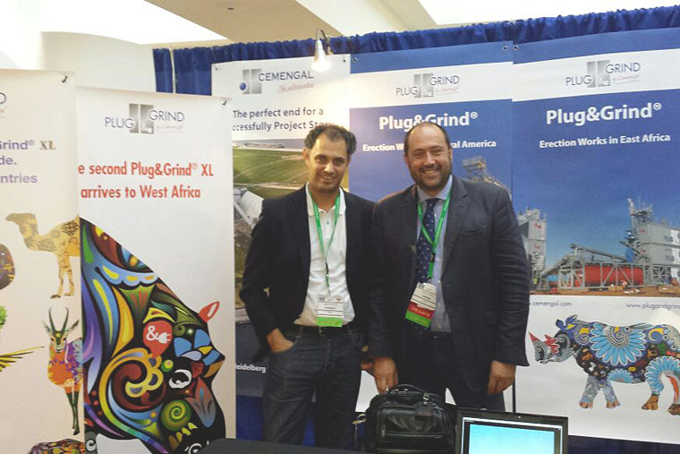 Detalle del stand de Cemengal y Plug&Grin en INTERCEM AMERICA 2014